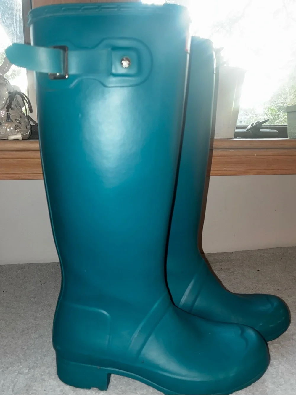 Hunter Teal Tall Rain Boots